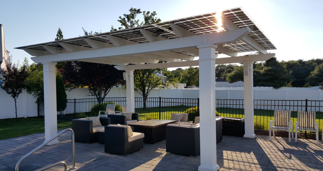 Solar pergola structure